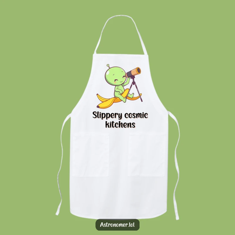 Funny Alien Banana Peel Apron - Hilarious Kitchen Gag Gift for Cooks!