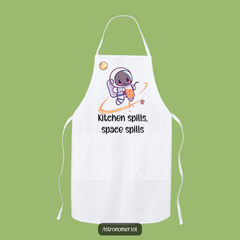 Funny Astronaut Spill Apron: Hilarious Kitchen Wear for Space Cooks