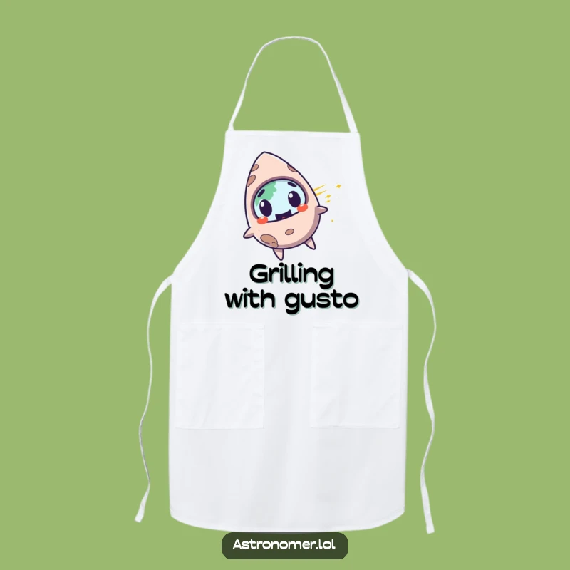 Funny Meteorite Apron: Surprised Chef Gift, Humorous Kitchenware