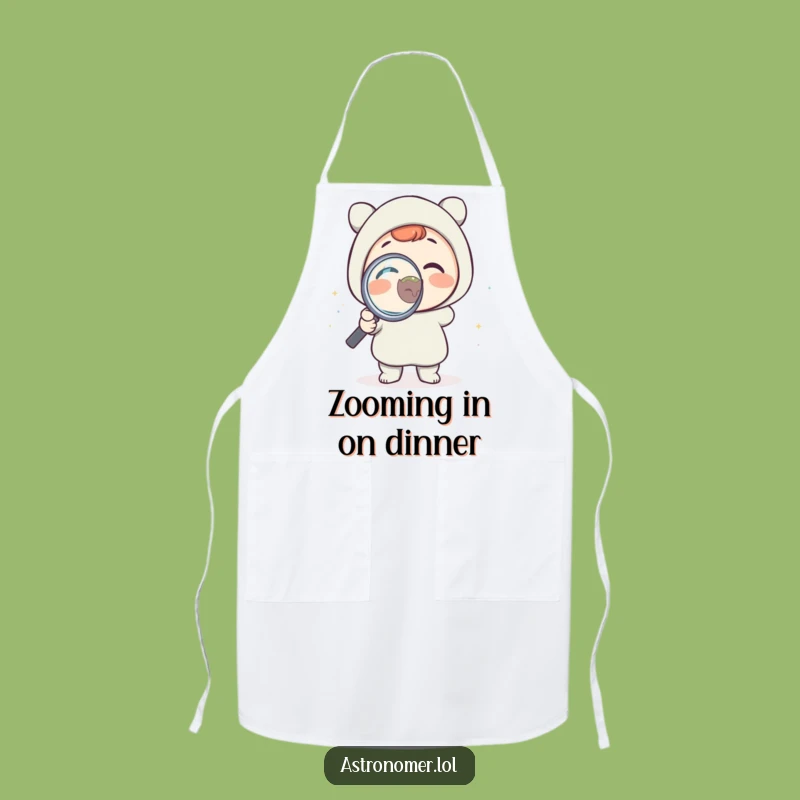 Funny Science Apron: Delighted Character Studies Tiny Planet, Hilarious Kitchen Gift