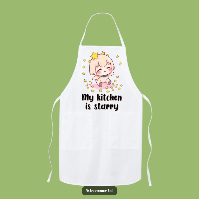 Funny Star Dropper Apron: Cook Up Laughs with Celestial Clumsiness