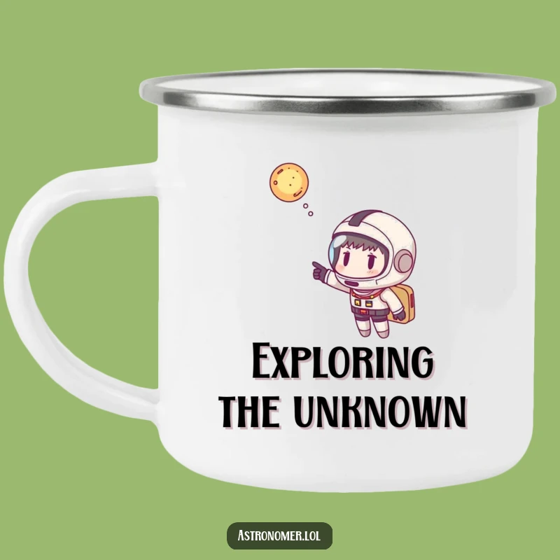 Funny Astronaut Camping Mug: Durable Galactic Gift for Outdoor Adventures