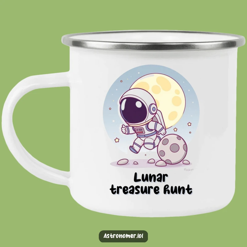 Funny Astronaut Moon Rock Camping Mug: Durable Space Chase Cup, Perfect Funny Gift
