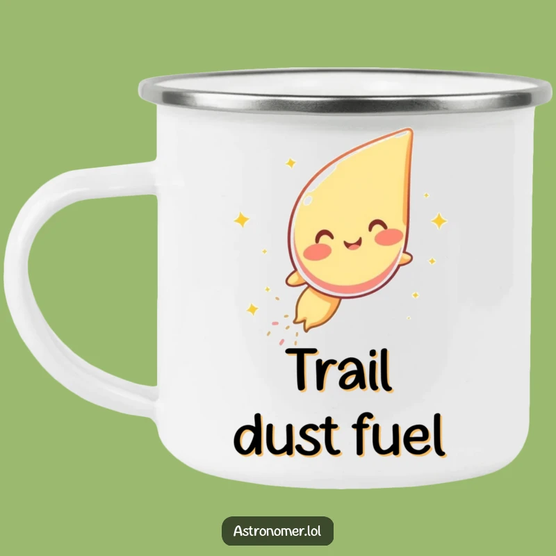 Funny Giggling Comet Camping Mug - Adventures Fueled by Laughter!