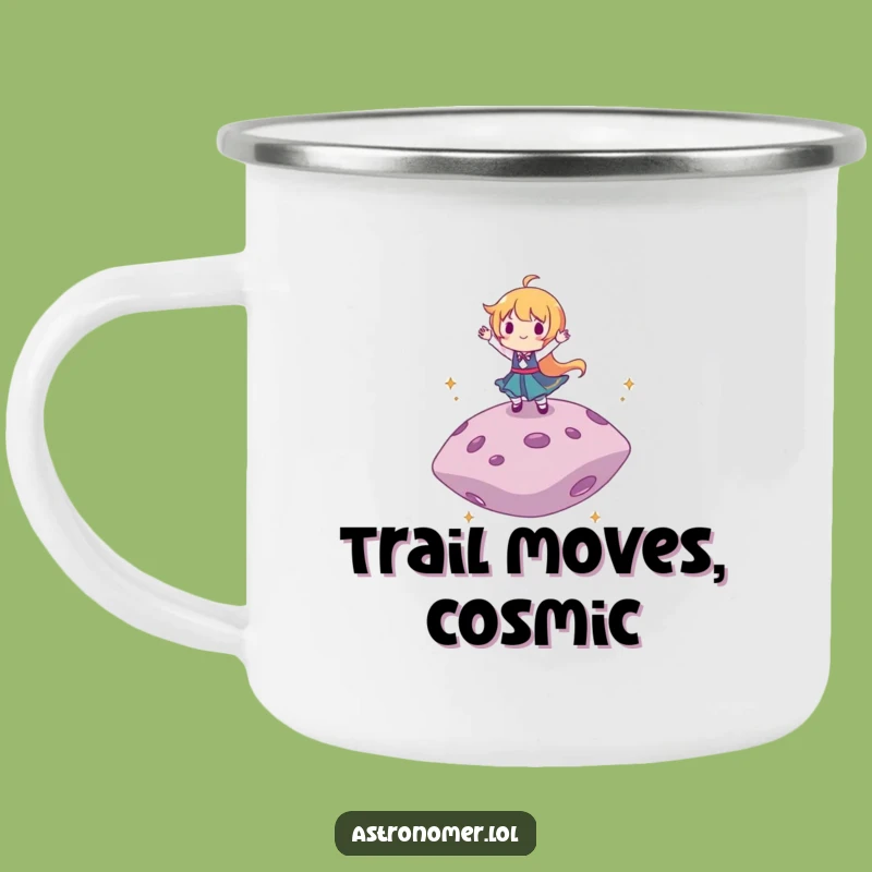 Funny Dancing Asteroid Camping Mug: Sip and Groove Under the Stars