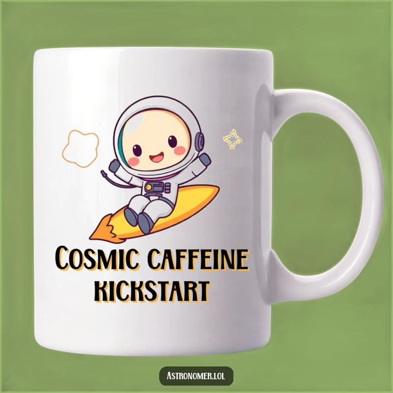 Funny Astronaut Riding Comet Mug: Hilarious Space Adventure Gift for Star Lovers