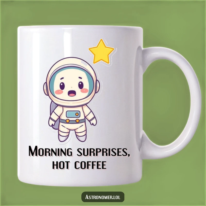 Funny Astronaut Star Surprise Mug: Hilarious Cosmic Wonder Gift