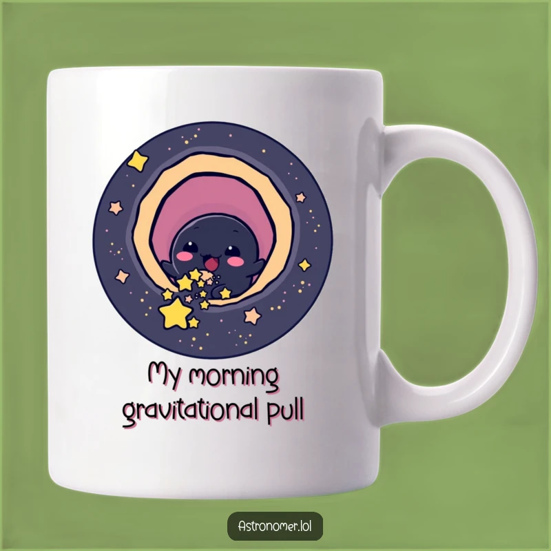Funny Black Hole Mug: Cheerful Star Eater Gift for Cosmic Humor Lovers