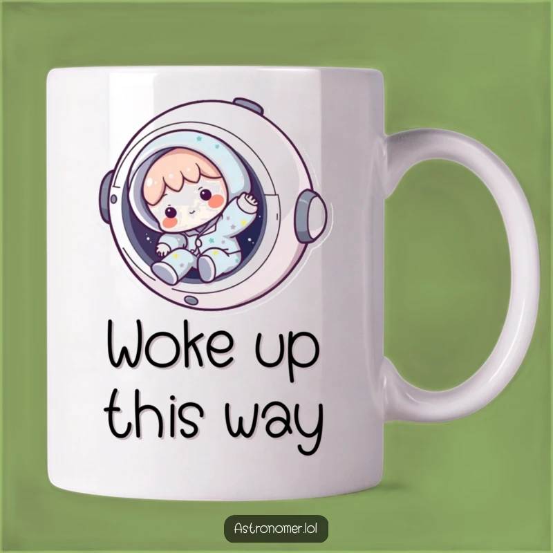 Funny Sleepy Astronaut Mug: Humorous Space Tumble Gift for Morning Grogginess