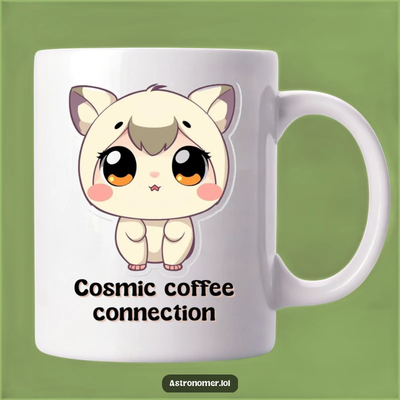Funny Stargazer Mug: Tiny Character with Huge Eyes, Perfect Gift for Dreamers