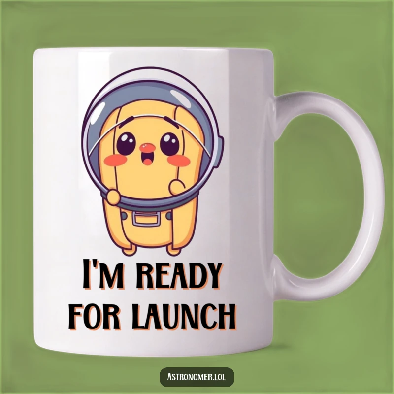 Funny Surprised Hot Dog Astronaut Mug - Hilarious Space Gag Gift!