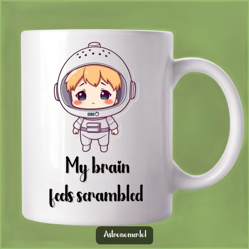 Funny Colander Space Helmet Mug: Confused Astronaut Gift for Sci-Fi Lovers