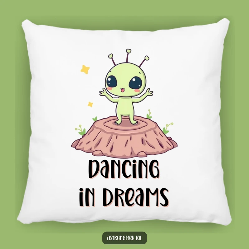 Funny Alien Dance Pillow - Rest Your Head on Cosmic Fun!