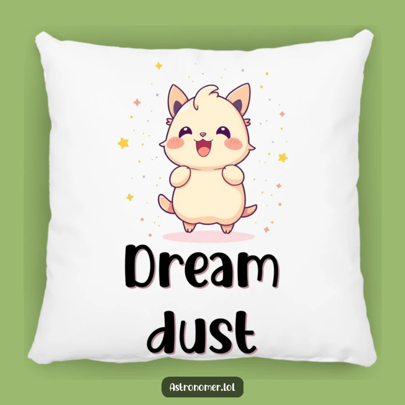Funny Gleeful Creature Stardust Pillow: Cozy Comfort for Cosmic Celebrations