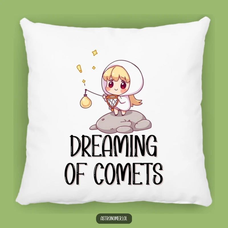 Funny Comet Catcher Pillow: Cozy Up with Cosmic Heroics
