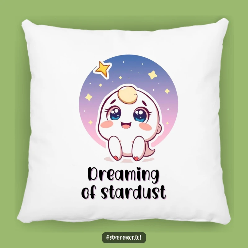 Funny Wish Pillow: Joyful Character and Shooting Star, Comfy Funny Gift