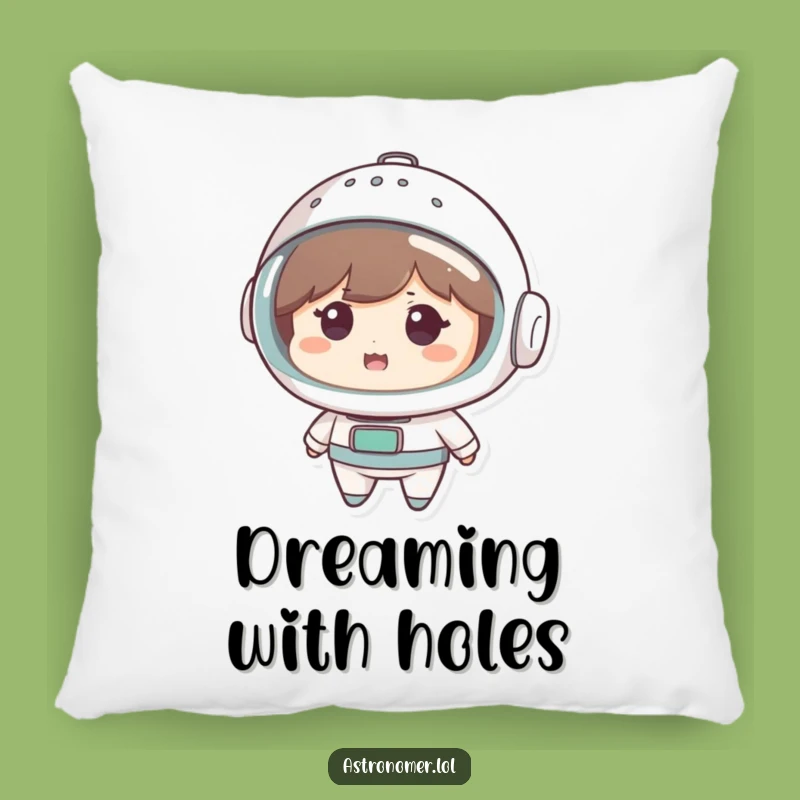 Funny Space Helmet Pillow: Cute Character's Amused Expression Funny Gift
