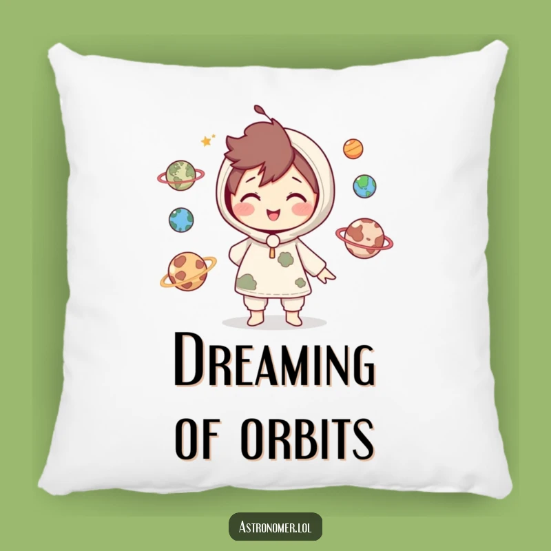 Funny Juggler Pillow: Cute Character's Planetary Play Funny Gift