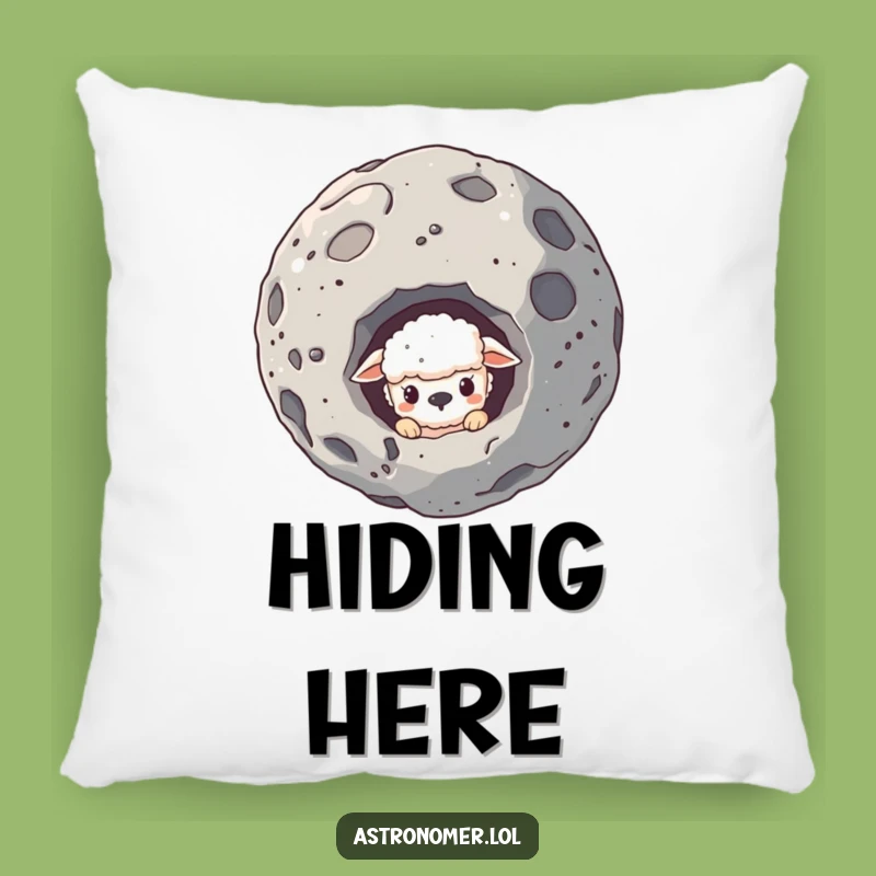 Funny Sheepish Creature Asteroid Pillow: Cozy Comfort with a Shy Twist