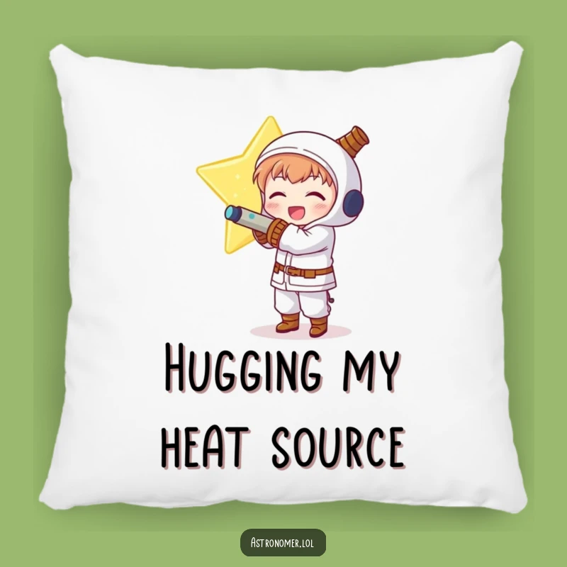 Funny Kawaii Astronomer Pillow: Star Hugger Comfort Gift