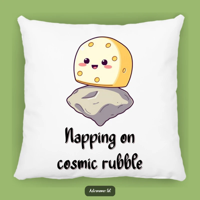 Funny Smiling Cheese Asteroid Pillow - Comfy & Hilarious Space Decor!