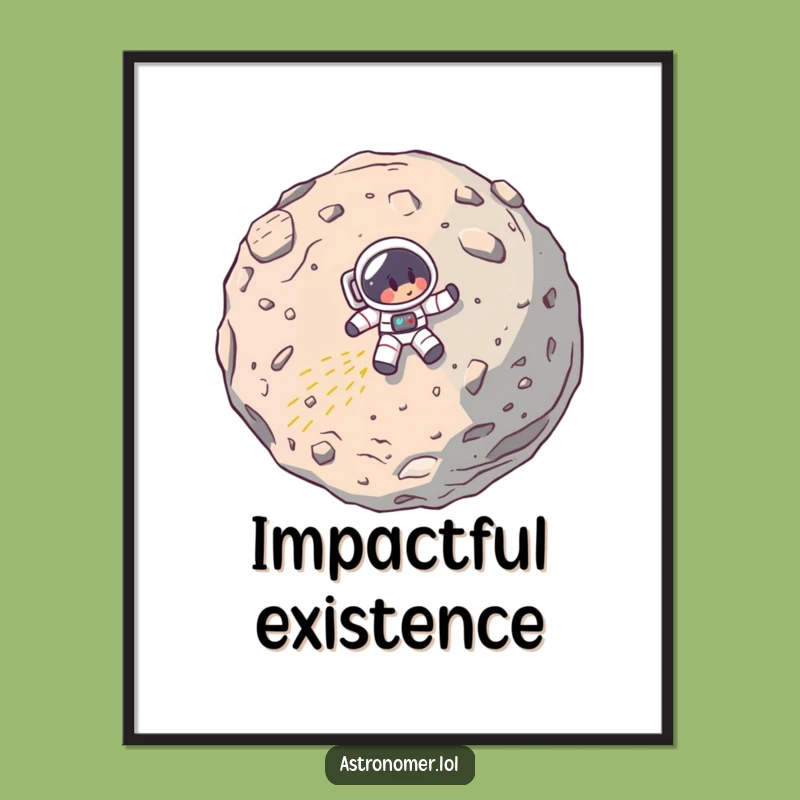 Funny Astronaut Crash Digital Print: Comedic Space Mishap Art File, Perfect Funny Gift