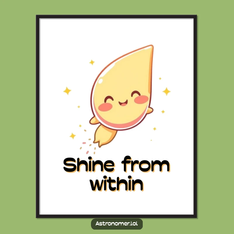 Funny Giggling Comet Digital Art - Instant Cosmic Joy for Your Walls!