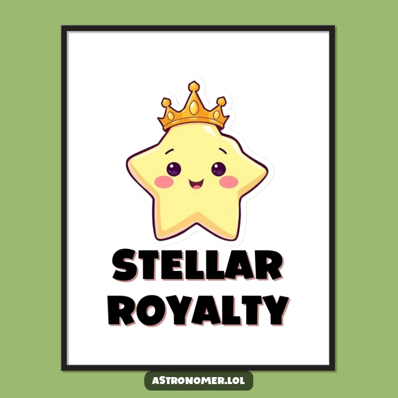 Funny Star King Digital Art - Instant Royal Radiance for Your Space!