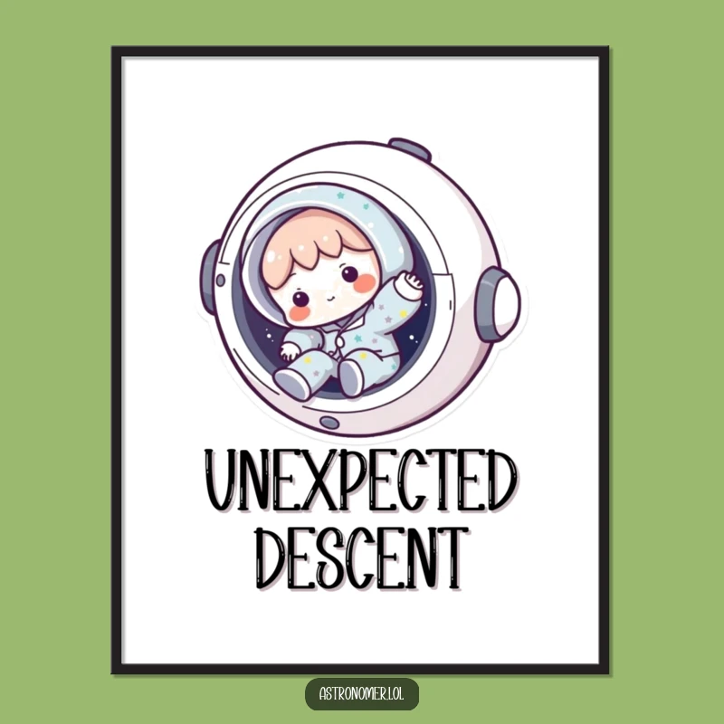 Funny Spaceship Exit Digital Art: Instant Humorous Gift for Galactic Decor