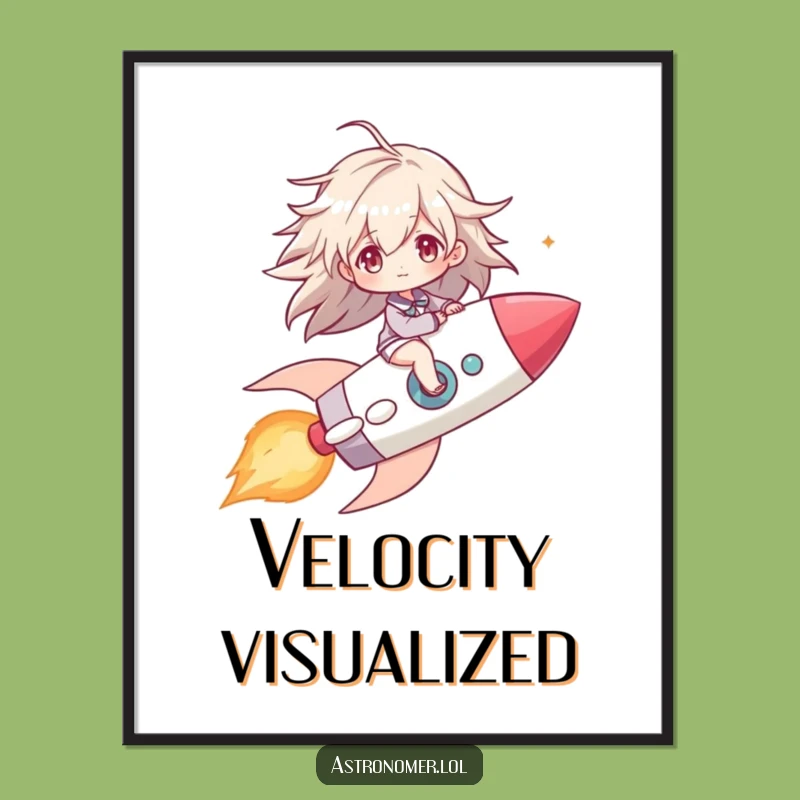 Funny Comet Rider Digital Print: Windblown Hair Art for Instant Thrills