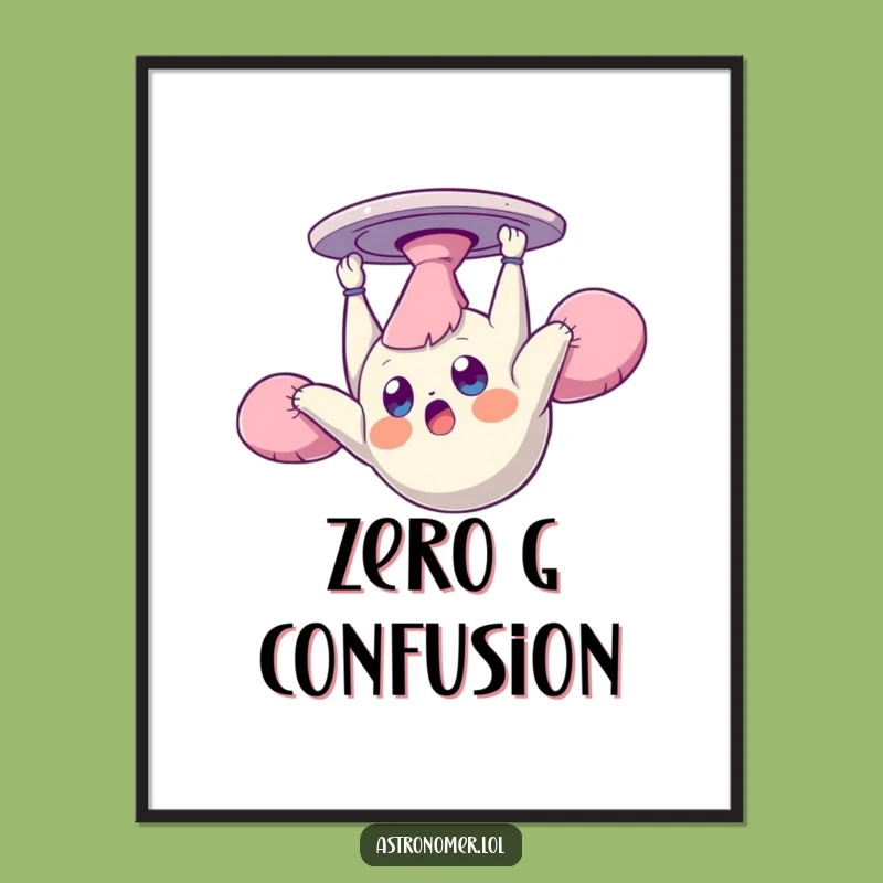 Funny Zero Gravity Creature Digital Art: Instant Cosmic Confusion for Your Walls