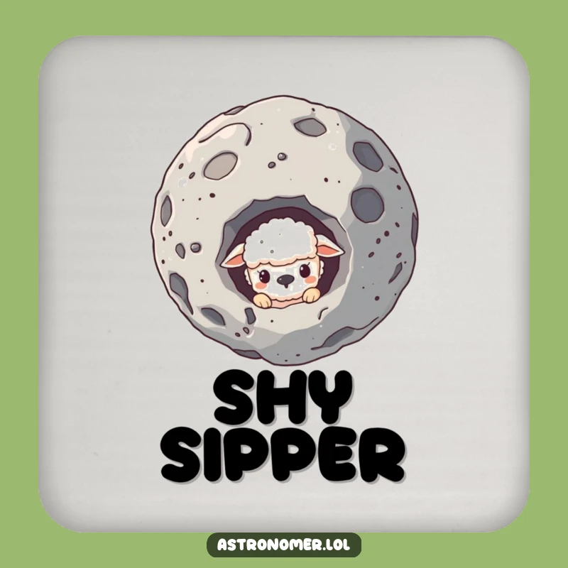 Funny Sheepish Creature Asteroid Coaster: Protect Surfaces with Shy Humor