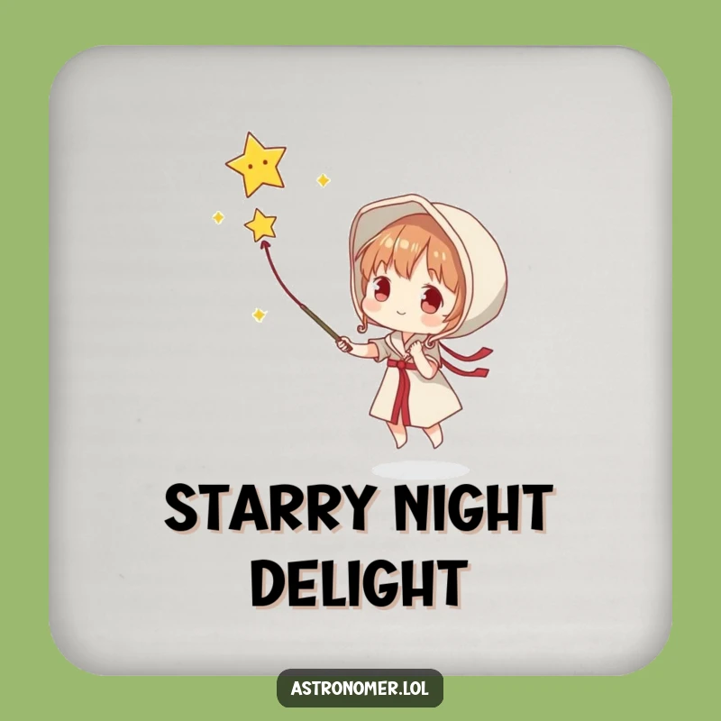 Funny Star Catcher Coaster: Character Netting - Unique Funny Gift