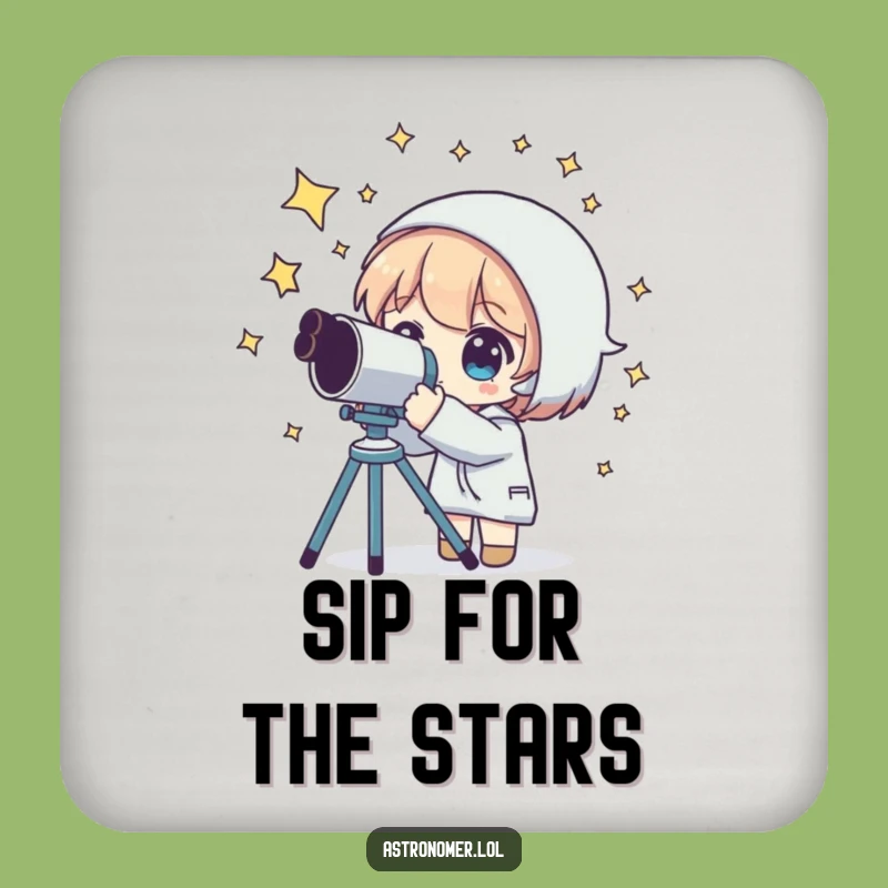 Funny Stargazer Coaster: Protect Surfaces, Celestial Humor, Space Gift