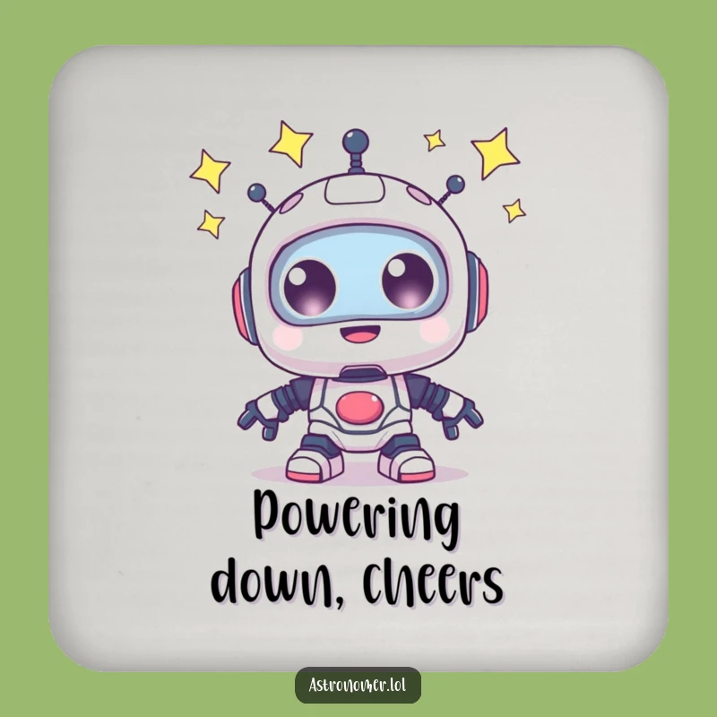 Funny Robot Drink Coaster: Protect Surfaces with Celestial Charm Gift