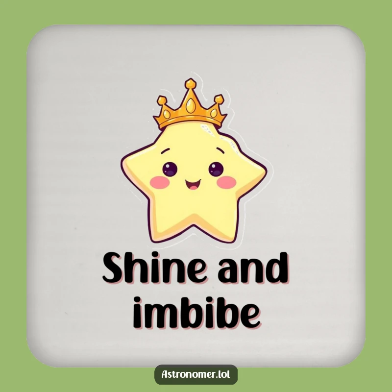 Funny Star King Coaster - Protect Surfaces with Celestial Charm!