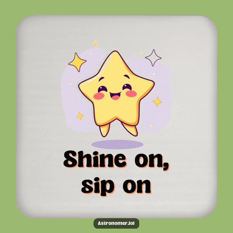 Funny Star Drink Coaster: Protect Surfaces with Galactic Dance Flair Gift