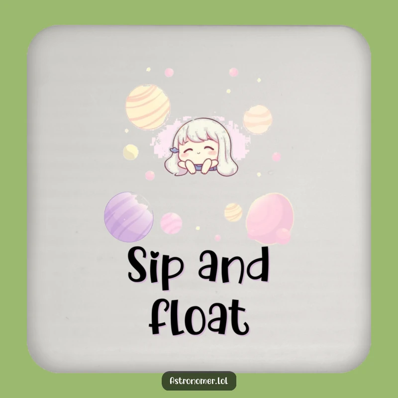 Funny Zen Coaster: Cosmic Calm Protection, Serene Design, Humorous Gift