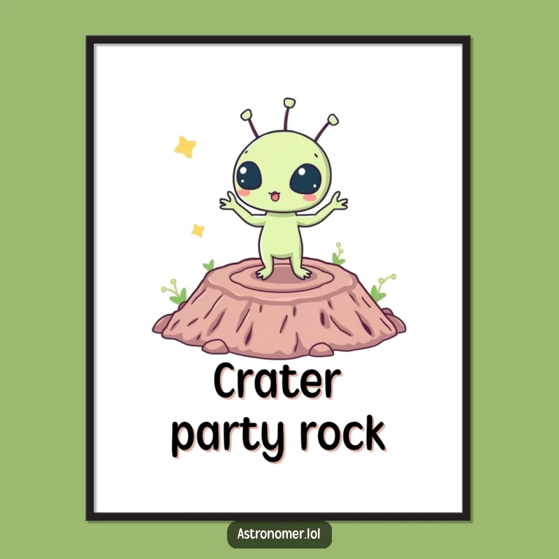 Funny Alien Dance Poster - Decorate Your Space with Extraterrestrial Fun!