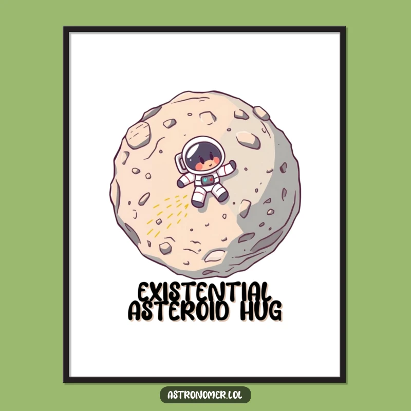 Funny Astronaut Crash Poster: Hilarious Space Mishap Wall Art, Perfect Funny Gift Decor