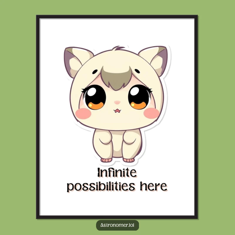 Funny Stargazer Poster: Tiny Character, Huge Eyes, Inspiring Wall Art Gift