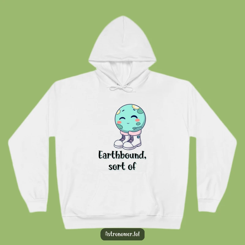 Funny Winking Planet Moon Boots Hoodie - Cozy & Hilarious Space Wear!