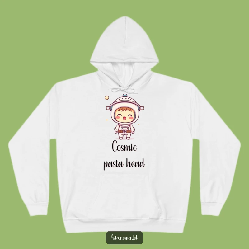 Funny Kawaii Astronomer Hoodie: Colander Helmet Sweatshirt - Great Humorous Gift