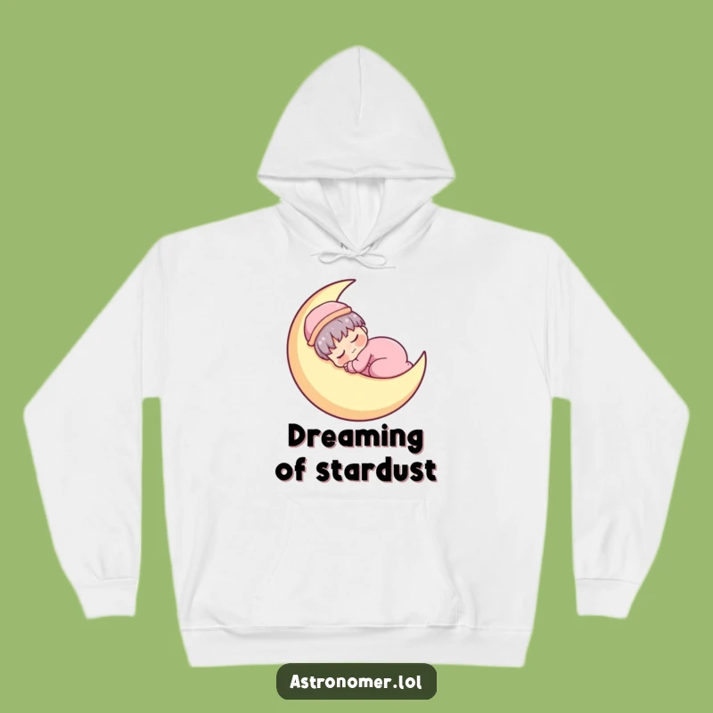Funny Kawaii Astronomer Hoodie: Cozy Sleepy Moon Napper Gift