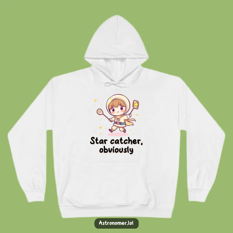 Funny Kawaii Astronomer Hoodie: Shooting Star Chase Sweatshirt - Humorous Gift