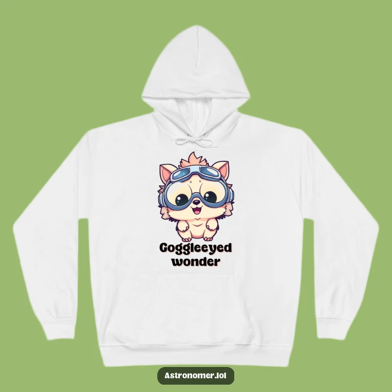 Funny Delighted Creature Goggles Hoodie: Cozy Comfort for Cosmic Explorers