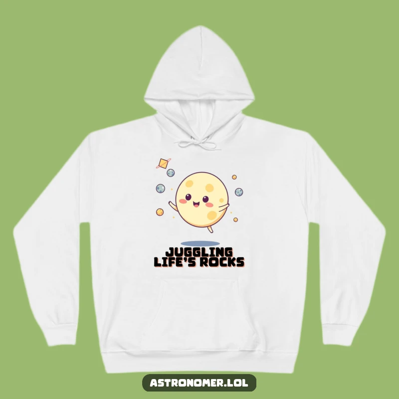 Funny Moon Juggling Hoodie - Stay Warm with Stellar Playfulness!