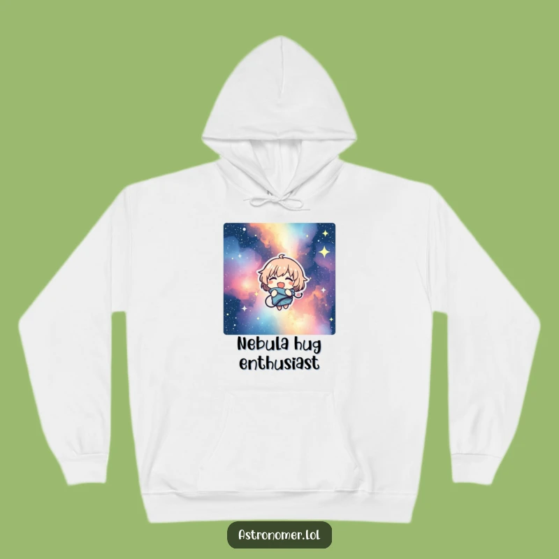 Funny Cosmic Nebula Hoodie: Giggling Character Comfort - Ideal Funny Gift
