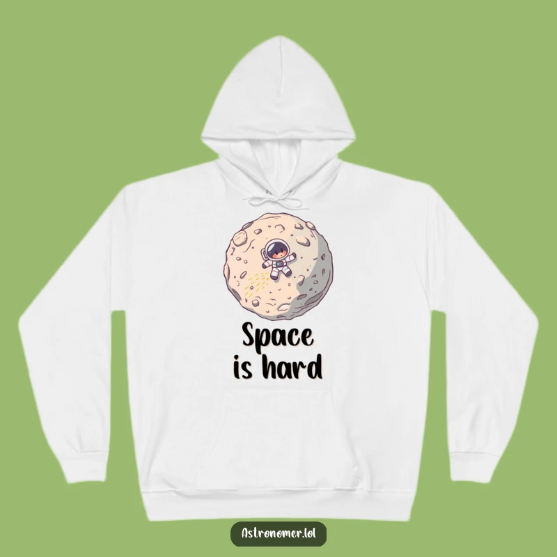 Funny Astronaut Crash Hoodie: Cozy Comedic Space Mishap Pullover, Ideal Funny Gift