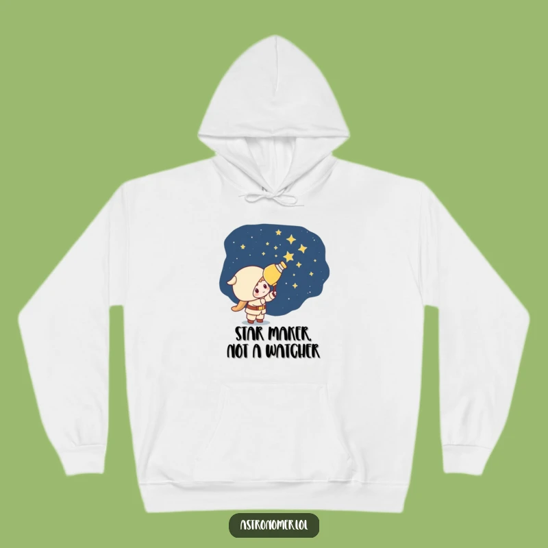 Funny Kawaii Astronomer Hoodie: Cozy Mischief Star Painter Gift